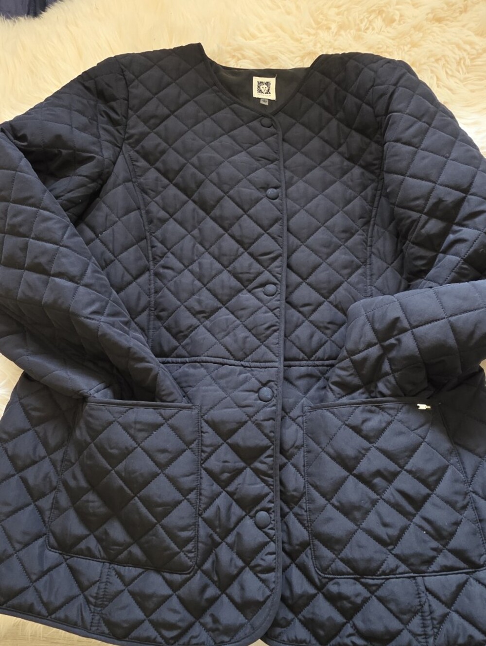 Anne Klein Black Quilted Jacket – Size L - Picture 8 of 9